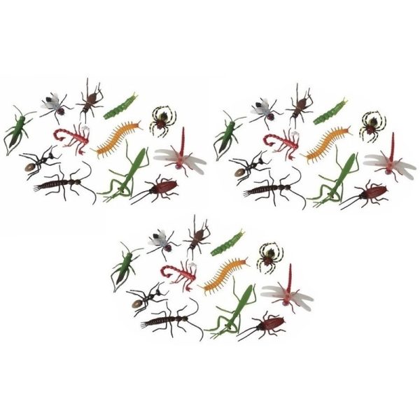 36x Plastic speelgoed insecten